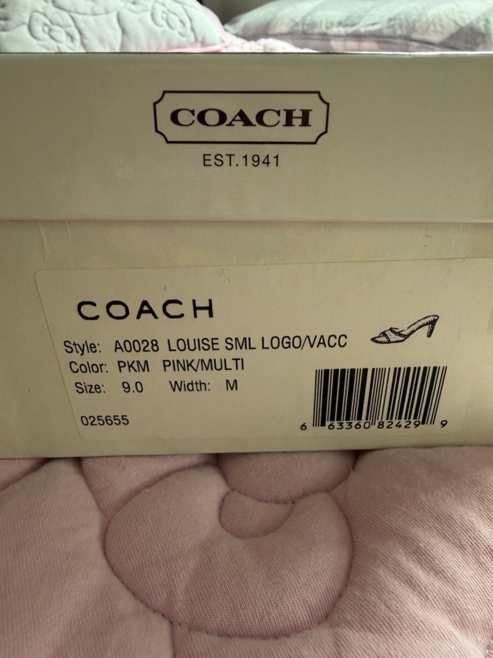 Coach Rose Signature Slide Mules with Tan Trim - Picture 11 of 11